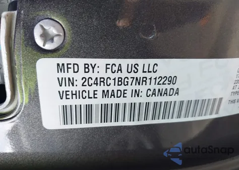 2022 Chrysler Pacifica Touring L z USA, uszkodzony, nr VIN 2C4RC1BG7NR112290